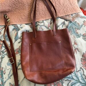 Portland Leather Crossbody Tote Bag